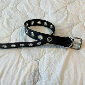 Urban Outfitters Faux Leather Black Grommet Belt